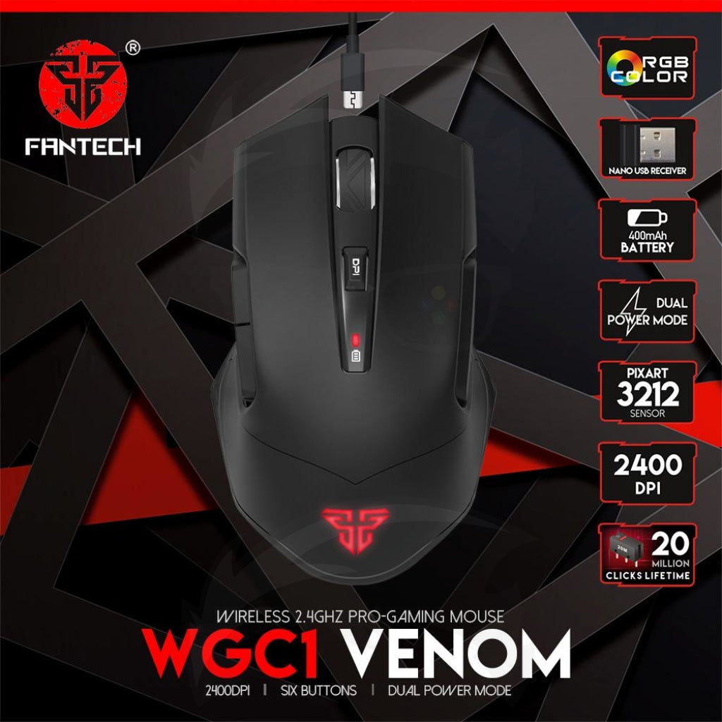 FANTECH WGC1 VENOM WIRELESS GAMING MOUSE FANTECH WGC1 VENOM WIRELESS GAMING MOUSE